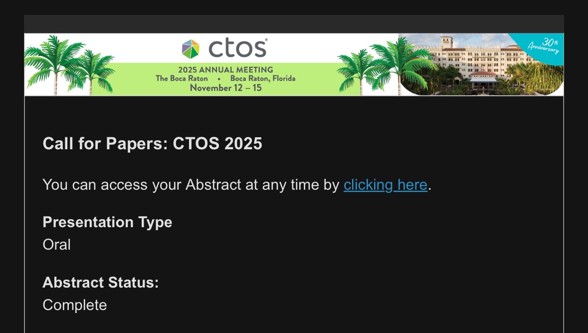 TGCTSupportorg's tweet image. Last year, we submitted one abstract to #CTOS2024 and presented our #TGCT registry for the very first time. For #CTOS2025, we have submitted 2️⃣ abstracts and are hoping for the same success! 💪🏻
We thank our collaborators and their dedication to our community!
#TgctStrong