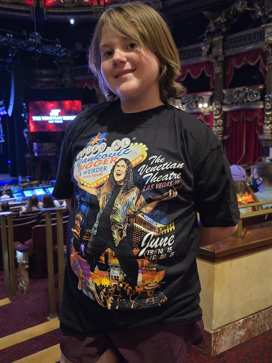 Mini Zeek and I are in Vegas for the Weird Al concert!