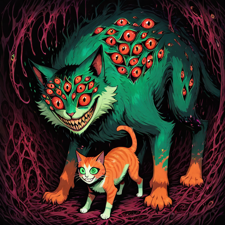 Nexius_Gaming's tweet photo. Making some progress with StableDiffusion.  Leaning into the nightmare fuel.  Once I get better at this I'll be able to make some really scary 40k Demons!

#lovecraftian #bodyhorror #warhammer40k  #eldrichAbomination #manyeyedcreature #freakycats https://t.co/urRAGt0r21