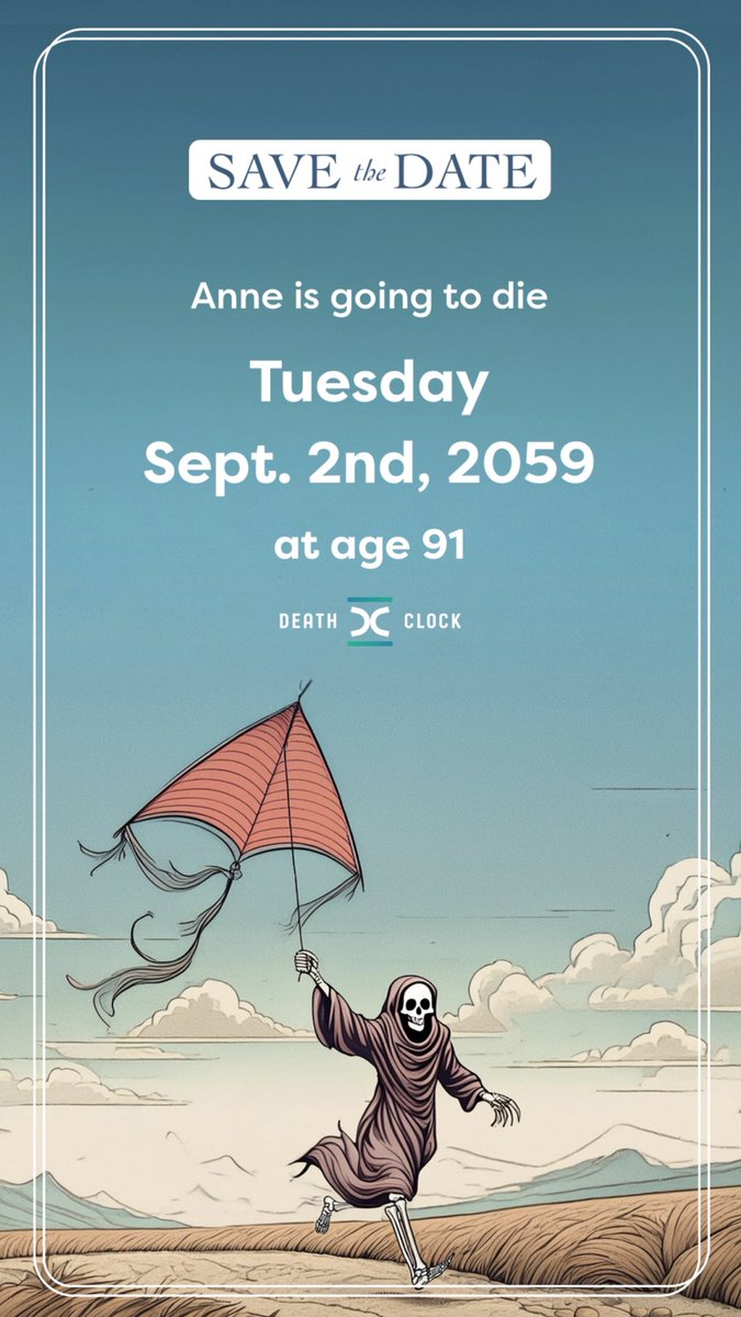SydneyBarcus's tweet photo. See your death date >
https://t.co/gFC5WJnKL0 . https://t.co/6k03B9o12E