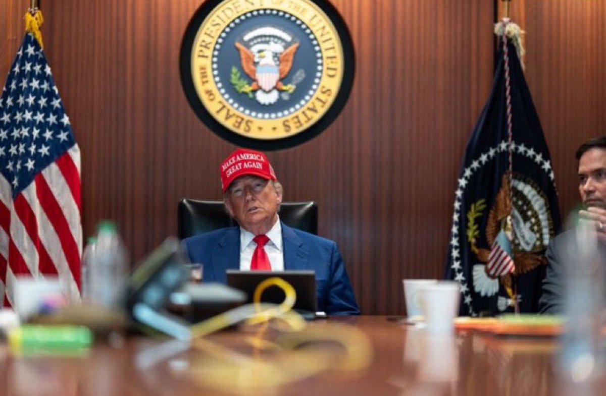 Real America's Voice (RAV) (@realamvoice) on Twitter photo 🚨JUST OUT FROM THE <a href="/WhiteHouse/">The White House</a>. Photos inside the situation room during the Iran bombing. <a href="/POTUS/">President Donald J. Trump</a> <a href="/realDonaldTrump/">Donald J. Trump</a> <a href="/VP/">Vice President JD Vance</a> <a href="/SecRubio/">Secretary Marco Rubio</a> 🚨JUST OUT FROM THE <a href="/WhiteHouse/">The White House</a>. Photos inside the situation room during the Iran bombing. <a href="/POTUS/">President Donald J. Trump</a> <a href="/realDonaldTrump/">Donald J. Trump</a> <a href="/VP/">Vice President JD Vance</a> <a href="/SecRubio/">Secretary Marco Rubio</a>