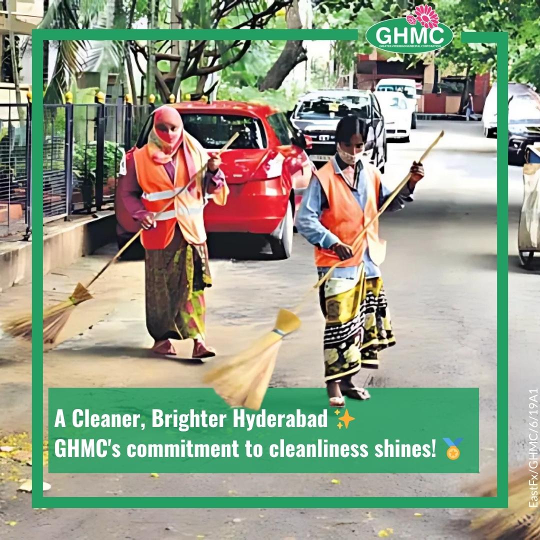 GHMC’s dedication to cleanliness made us one of the cleanest cities in India! From efficient waste collection to public awareness, we’re working every day for a cleaner city. 🌿
#GHMC #CleanHyderabad #SwachhSurvekshan #WasteManagement
