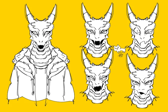 #正面マズルを描いてみよう ドラゴン系