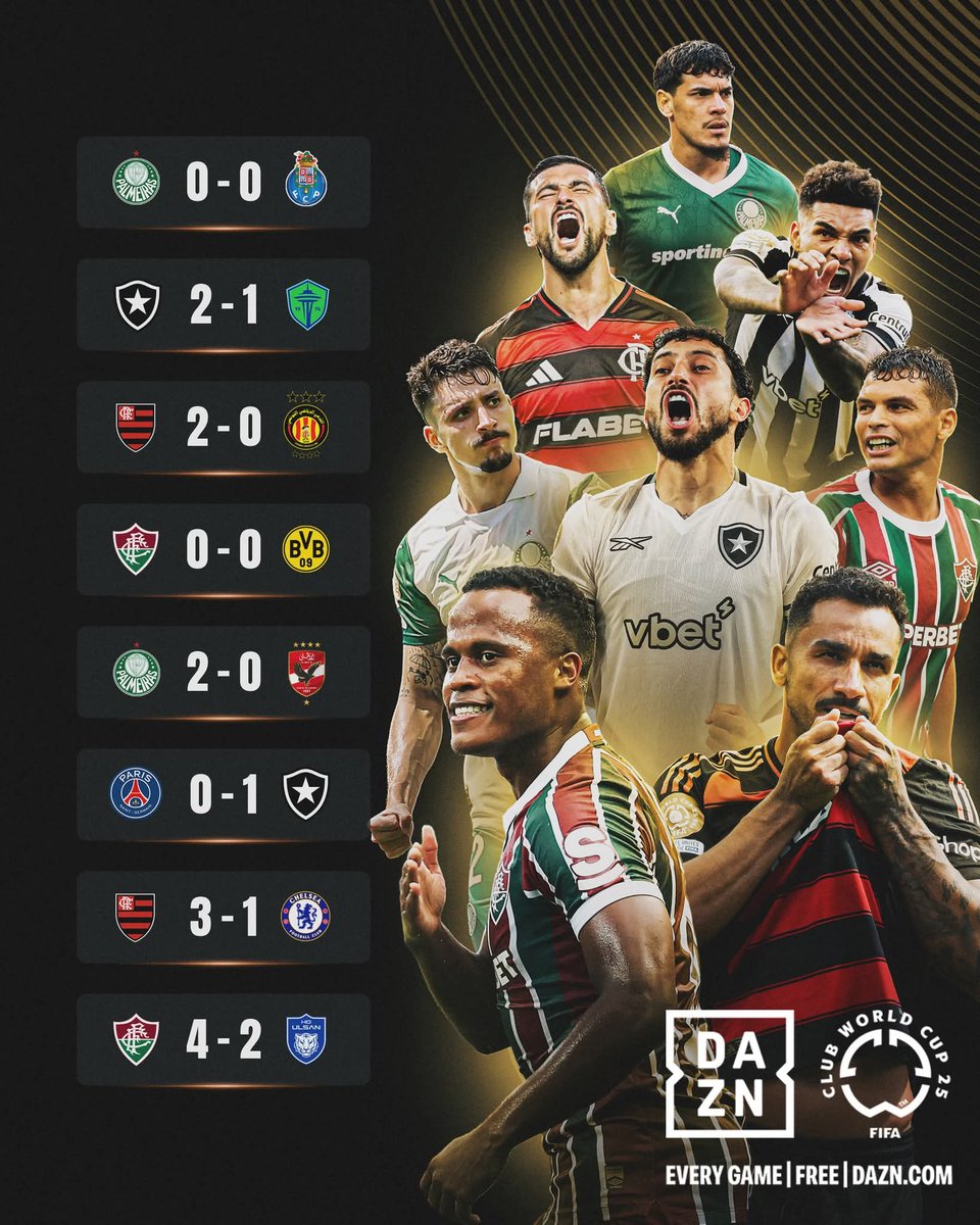 Club brezilyen yo toujou poko pèdi nan Mondyal Club la ⚽️

➡️ 8 match, 6 viktwa, 2 nil