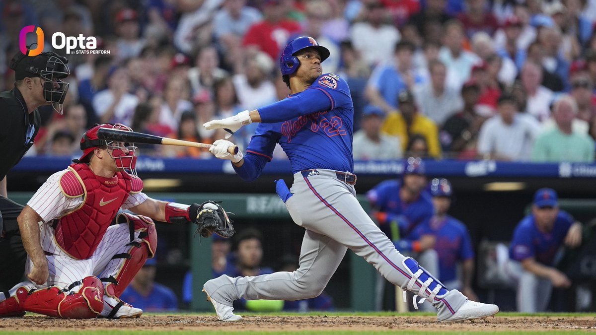 Tonight's Mets-Phillies game is the first game in MLB history to feature 7 or more total home runs with all of them being solo homers by the same team (<a href="/Mets/">New York Mets</a>).