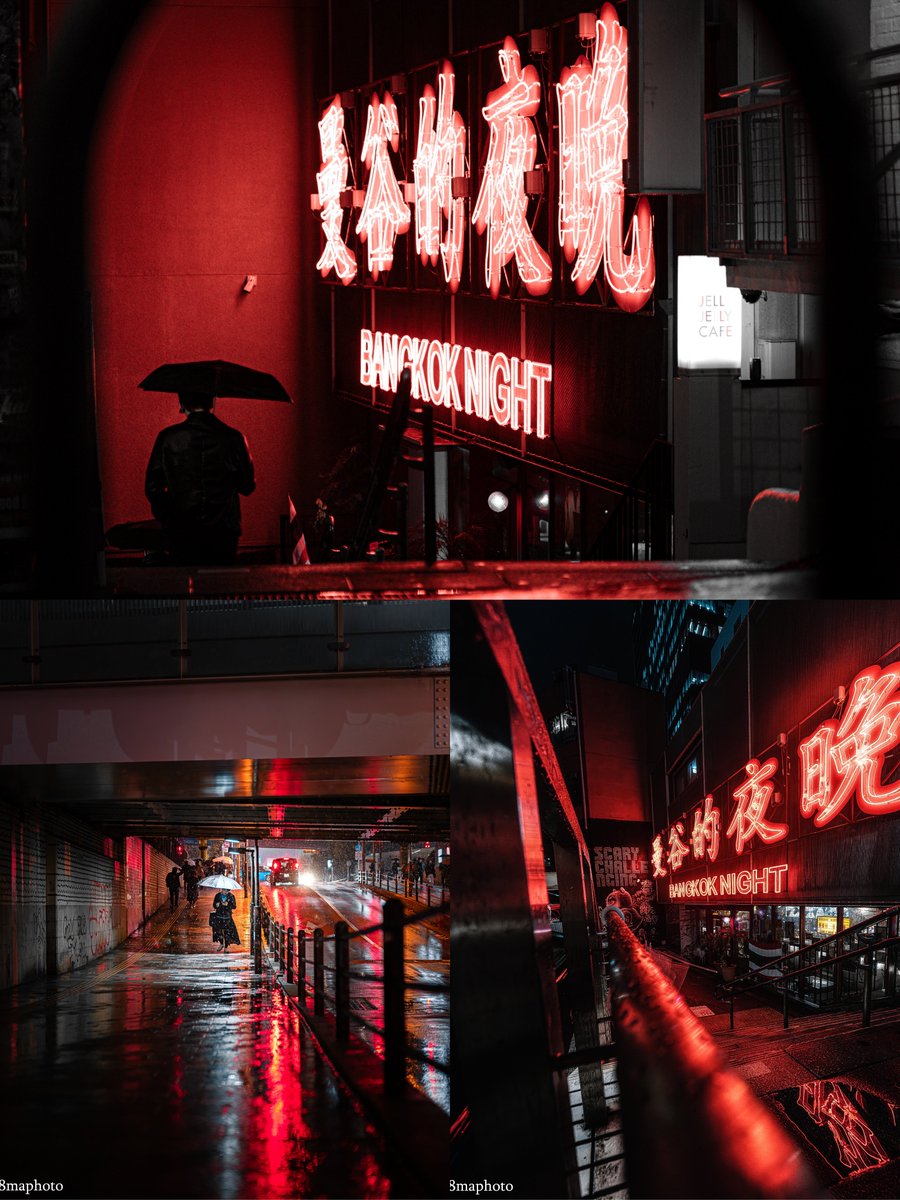 都会の赤い夜が幻想的でした