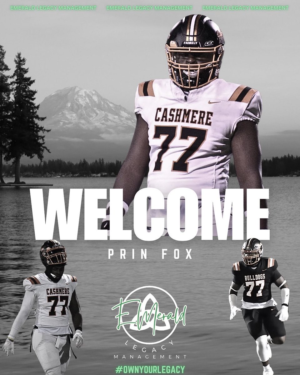 Welcome to the Emerald Legacy Management TEAM, <a href="/prin_fox77/">Prin Fox</a> 🍀

We are excited to help you protect, develop, and maximize YOUR legacy on and off of the field 📈💪🏈
 
#ownYOURlegacy 🍀