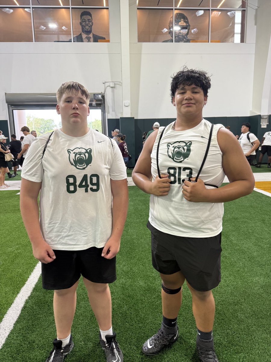 Melper7's tweet image. It was fun to watch @Ryno_Whitehead & @Bigchris77_ dominate at Baylor Football Camp today!🔥💪🏻