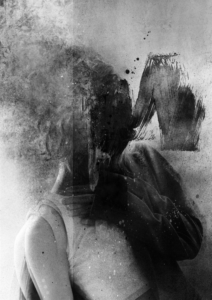 B&amp;W art by <a href="/gulyildizart/">Gül Yıldız</a> &amp; <a href="/no_faith_left/">no faith</a> 

Fascinated by these two pieces, while one is between geometry and symmetry, and the other dissolves into pure abstraction, both evoke an undeniable depth. They attract me in unique ways, revealing the versatility of emotion in the