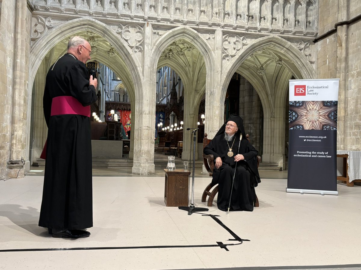Excellent keynote address from His All Holiness Bartholomew, the Ecumenical Patriarch in Chichester cathedral this afternoon.  <a href="/ecclawsoc/">ELS</a> <a href="/OrderStAndrew/">Archons of the Ecumenical Patriarchate</a>