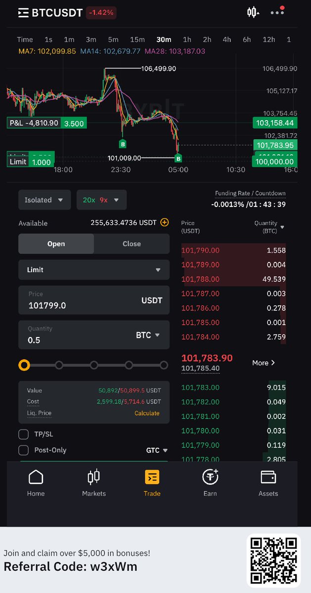 Jamyies's tweet photo. I’ve added more to my Bitcoin and Ethereum trades after the drop caused by news of the escalation of the war between Iran and Israel. https://t.co/xHD5PhVaYE