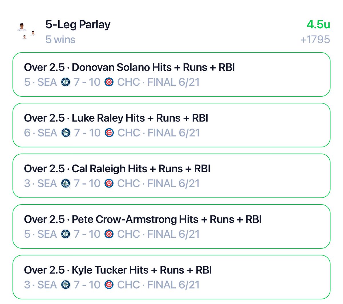 Big Dumper with the HR in the 9th to cash👌🏻