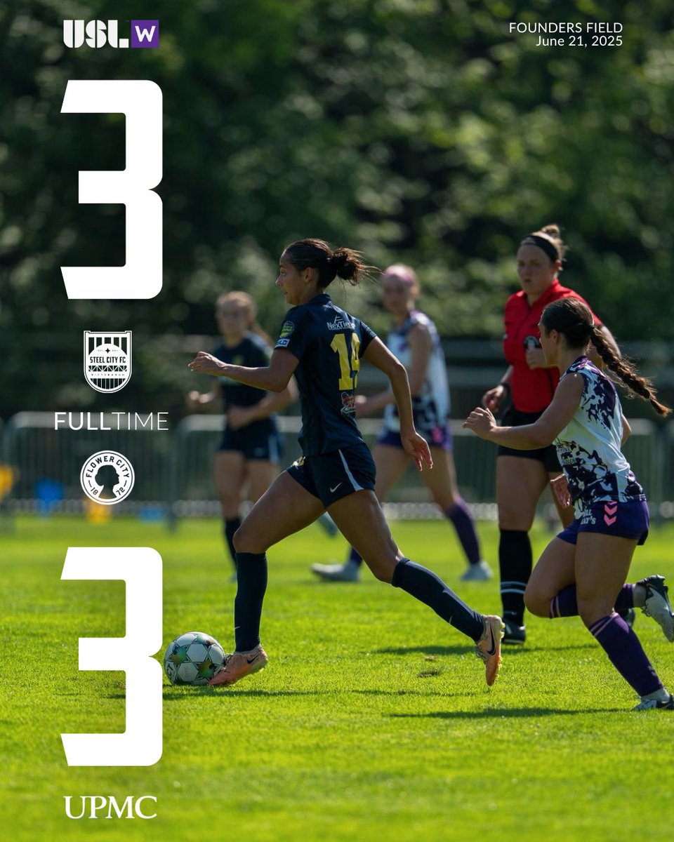 Game ends in a tie! 

Attention turns to Friday! 

#SteelCityFC #StrongerTogether #ForTheW #USLW #HomeGame