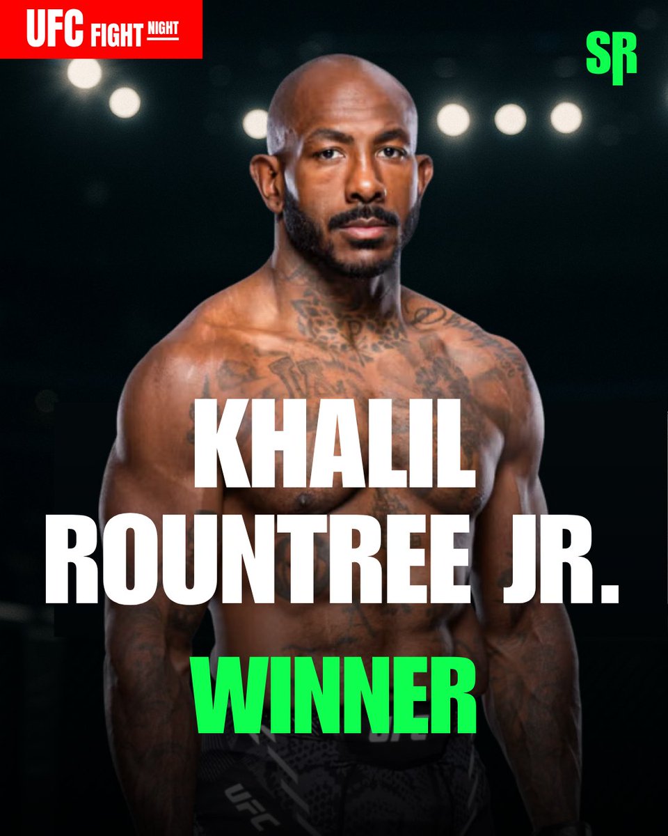 SpoilrRoom's tweet photo. Total domination from Khalil Rountree 😤🔥
Rountree def. Jamahal Hill via unanimous decision!
He used leg kicks to control the fight and then went to work with multiple knockdowns 💥
#UFC #JamahalHill #KhalilRountree #UFCFightNight #UFCResults #UFCBaku https://t.co/zVF4ntZGjb