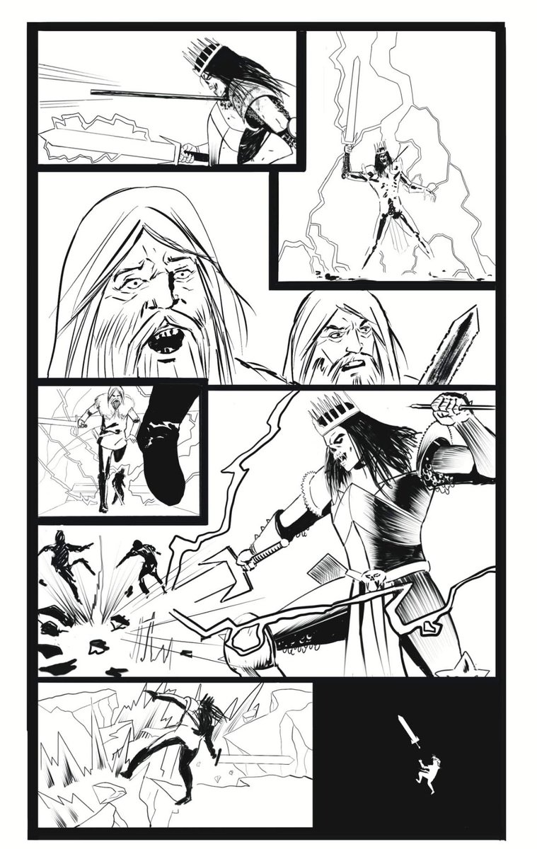 Another page from my new horror book-The Dead King. Bringing a sample to San Diego Comic Con. Let’s go! #horror #comicbooks #comicartist #comicart