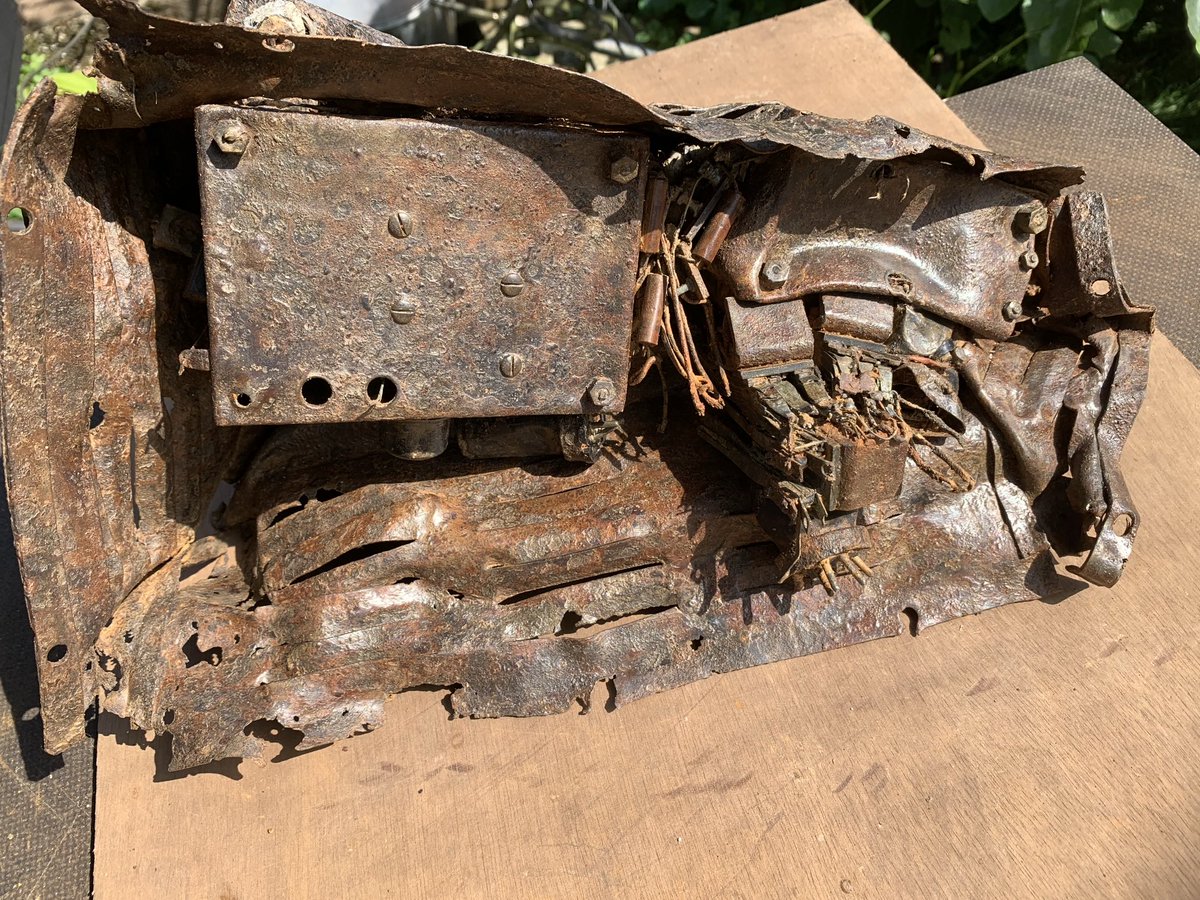 Beginning the conservation of the Hawker Tempest EJ532 transponder (I.F.F. Unit) from our 2016 licensed excavation of F/Sgt.Drew’s aircraft, lost on V-1 patrol 29.7.1944
More images to follow as work proceeds. #archaeology