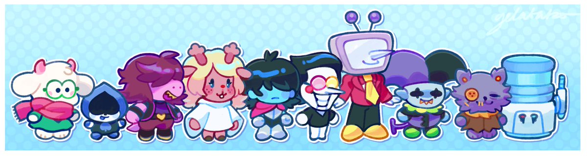 gelatako's tweet image. the minis
#deltarune