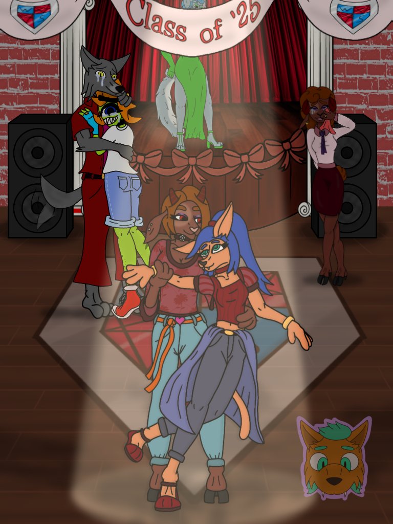 KnightViper1998's tweet photo. Welcome to the graduation party of #MariaAmana and #AyomiTanaka
Class of 2025
#LupusNocte, #SylvieNocte, & #AgnusAmana are extremely proud π β€οΈ π
#JadeJaxon was kind enough to provide the music for this event
#furry #furryart #furryartist #art #Anthro #artistsoftwitter https://t.co/6TGtCrwRqV