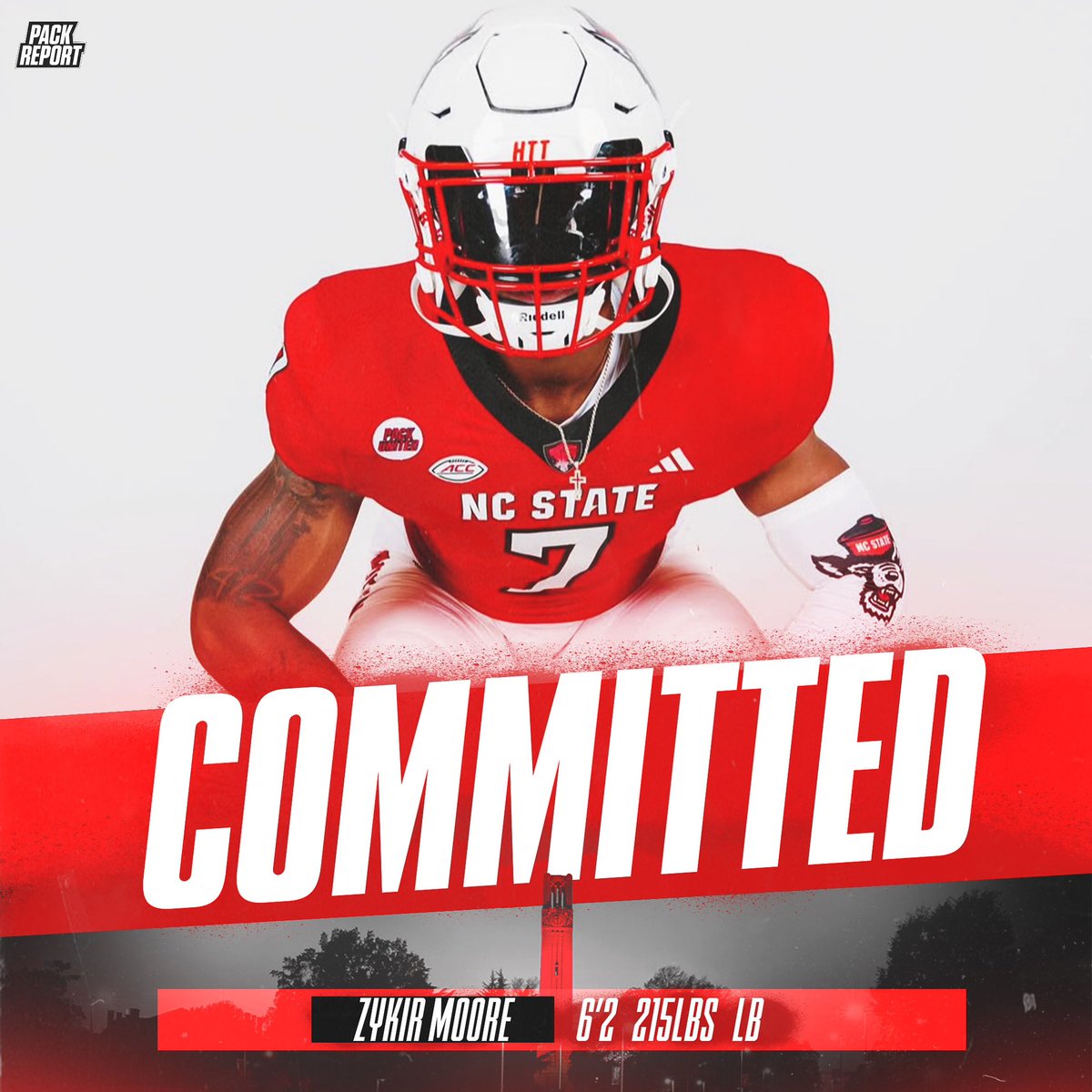 3⭐️ LB Zykir Moore is running with the Pack! 🐺