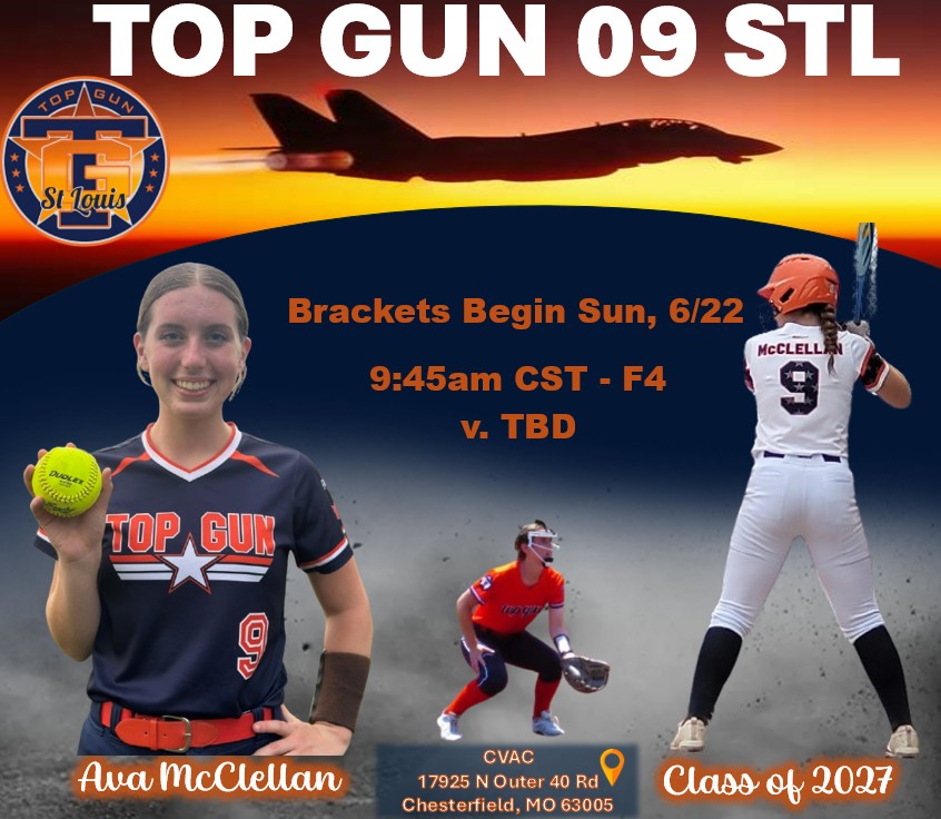 Flying into bracket as #2 seed for our Pool
Bracket starts at 9:45a CST 
<a href="/TopGunEvents/">Top Gun Events</a> 
#STLGatewayShowcase