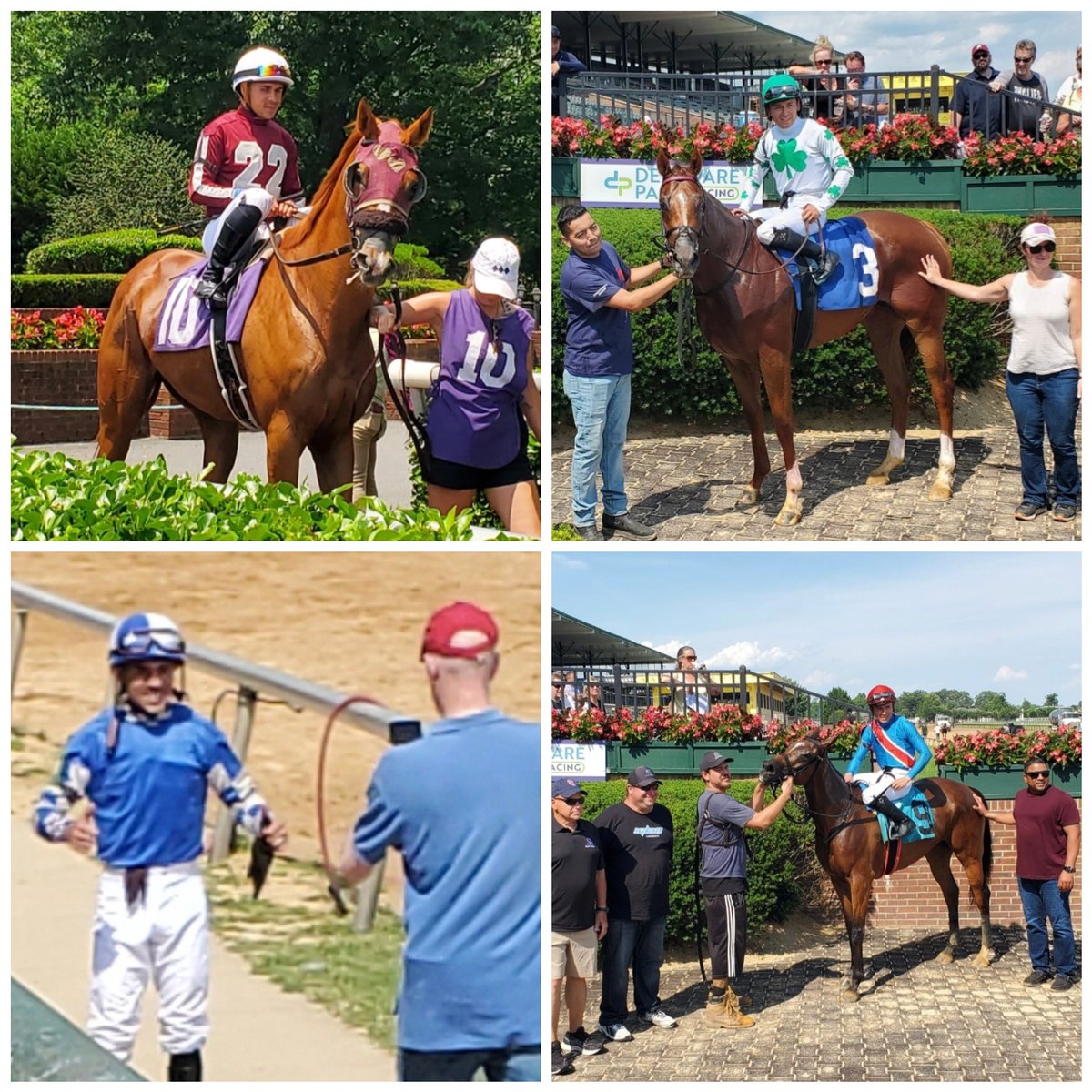 Saddles and Sulkies (@sadandsulk) on Twitter photo Highlights <a href="/DelParkRacing/">Delaware Park</a> 6/21.
Jocks <a href="/itz_lil_g/">Kevin Gomez</a> and <a href="/JHernandezz06/">Julio A. Hernandez</a> each got riding doubles. Gomez wins came for trainers <a href="/GrahamMotion/">GrahamMotion</a> and <a href="/carrasco_racing/">Carrasco Racing Stable</a> . It was Motion's 6th win at the meet and Carrasco's 5th. No racing Wednesday due to heat forecast. Highlights <a href="/DelParkRacing/">Delaware Park</a> 6/21.
Jocks <a href="/itz_lil_g/">Kevin Gomez</a> and <a href="/JHernandezz06/">Julio A. Hernandez</a> each got riding doubles. Gomez wins came for trainers <a href="/GrahamMotion/">GrahamMotion</a> and <a href="/carrasco_racing/">Carrasco Racing Stable</a> . It was Motion's 6th win at the meet and Carrasco's 5th. No racing Wednesday due to heat forecast.