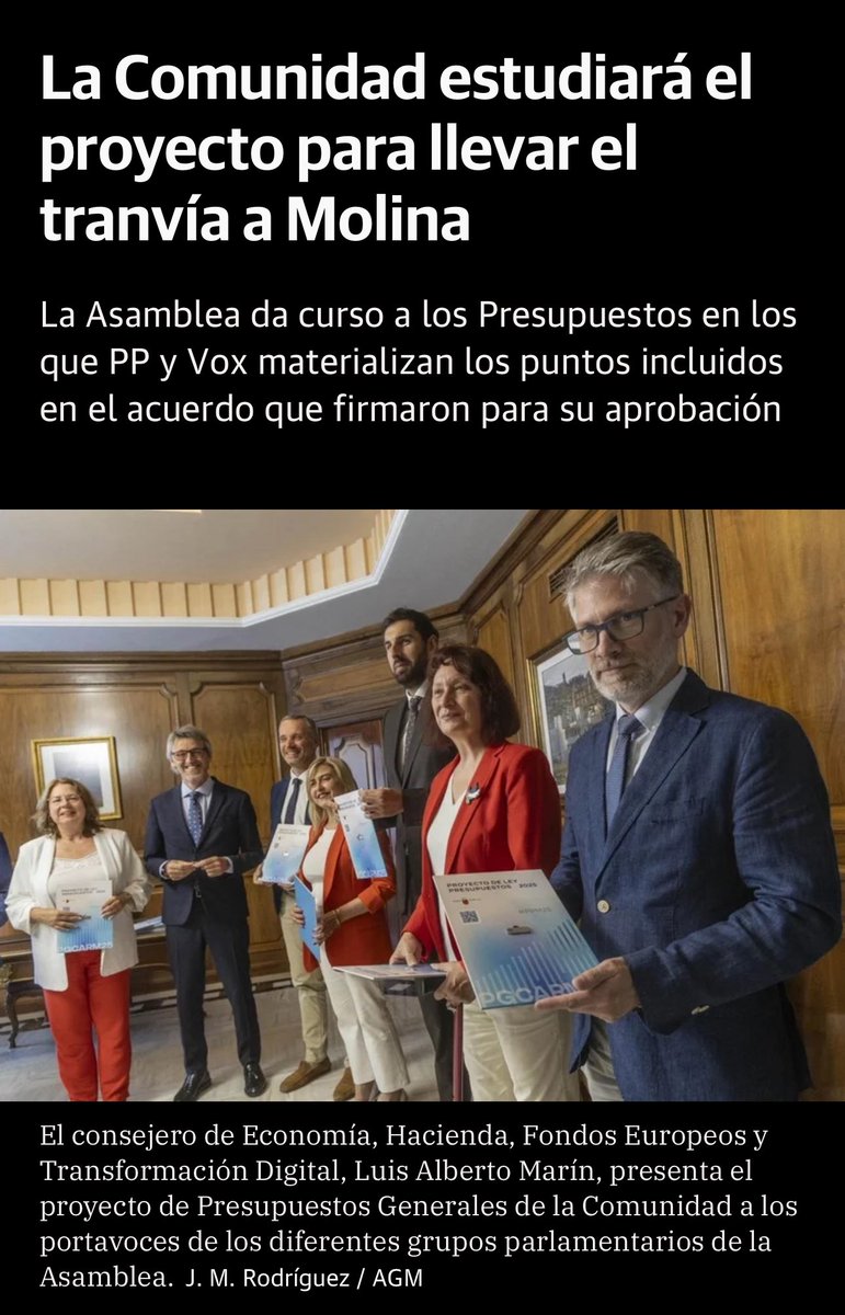 Otra vez la Comunidad de “ellos”, metiendo billetes a saco 💴 💰 en Murcia ciudad en el tranvía.
Mientras en Cartagena durante más de 40 años nada de nada de ampliación en el FEVE.
Juzguen ustedes……