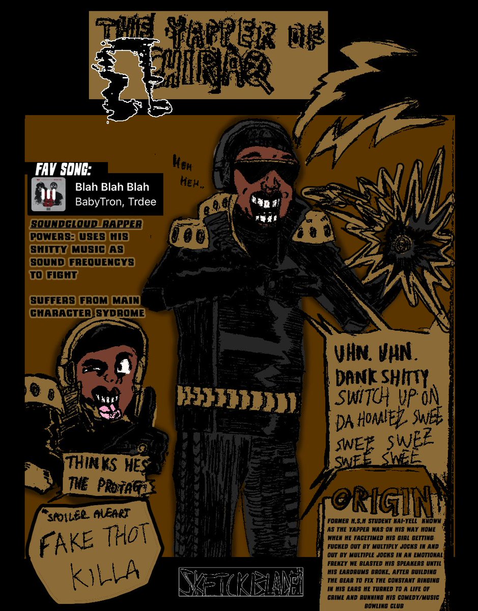 Sketchbladezz's tweet photo. This is Part 1 of my comic about Yapper Kaiyell the first SoundCloud cuck anti-hero.

#DeadWatch #YapperKaiyell #IndieComics #ComicRevenge #SoundcloudVillain 
#CuckArc #BlackComicArtist #DarkHumorComics #AltComics #CollabWithMe 
#ComicCreators #ArtBeef #ExposeArc #WebcomicDrama https://t.co/PLQCmpEXQy