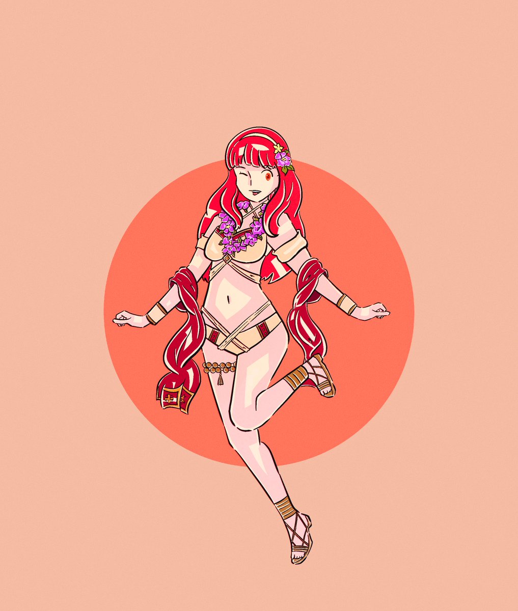 the mobile game gave celica a new outfit right while im working through a replay of FE: echoes SoV...so ofc i had to draw her 🌺