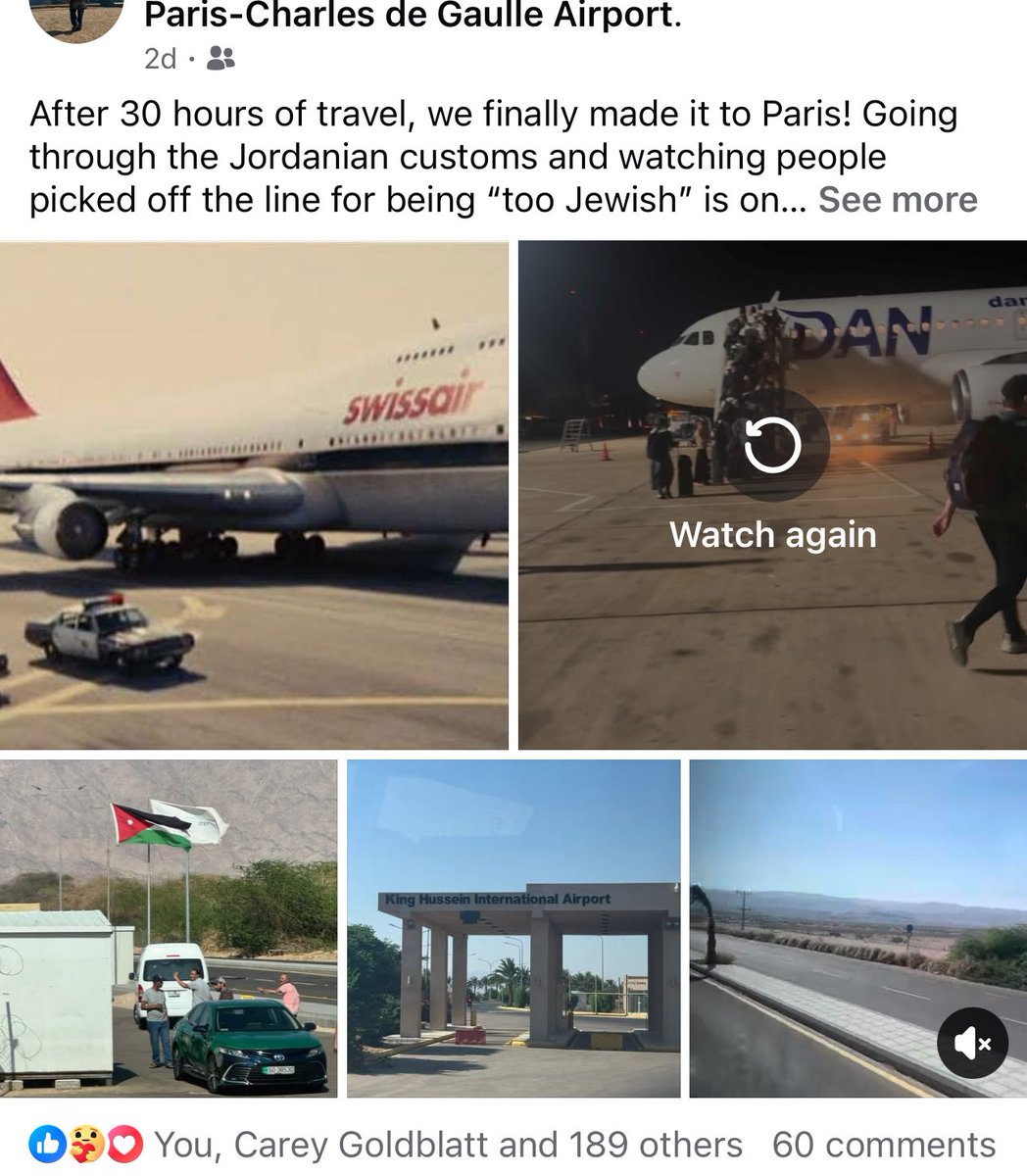 经过近30个小时的长途跋涉，朋友一家跨越了约旦边境，抵达巴黎 Parker familys 动用了许多私人资源自助自救

最令人失望的是美国政府的不作为，没有帮助公民撤离的任何实际行动

八十岁的坚强的妈妈在华氏101度下扛着自已的所有行李步行跨越边境，让我泪崩……