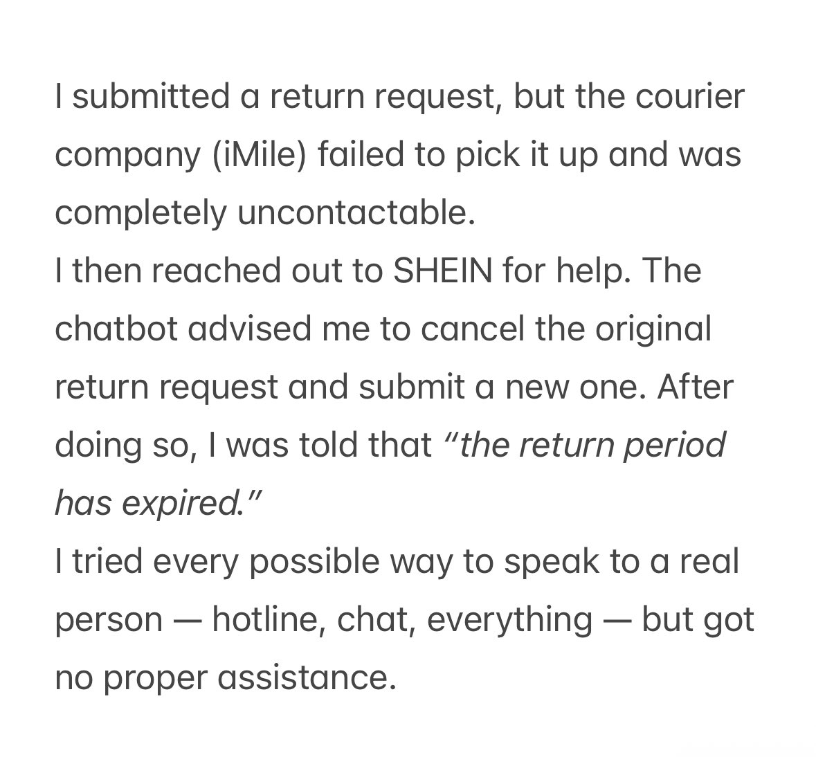 LQinteriors's tweet photo. @SHEIN_Official @SHEIN_AR 
Worst customer service ever!! https://t.co/Ja5vS60eDe