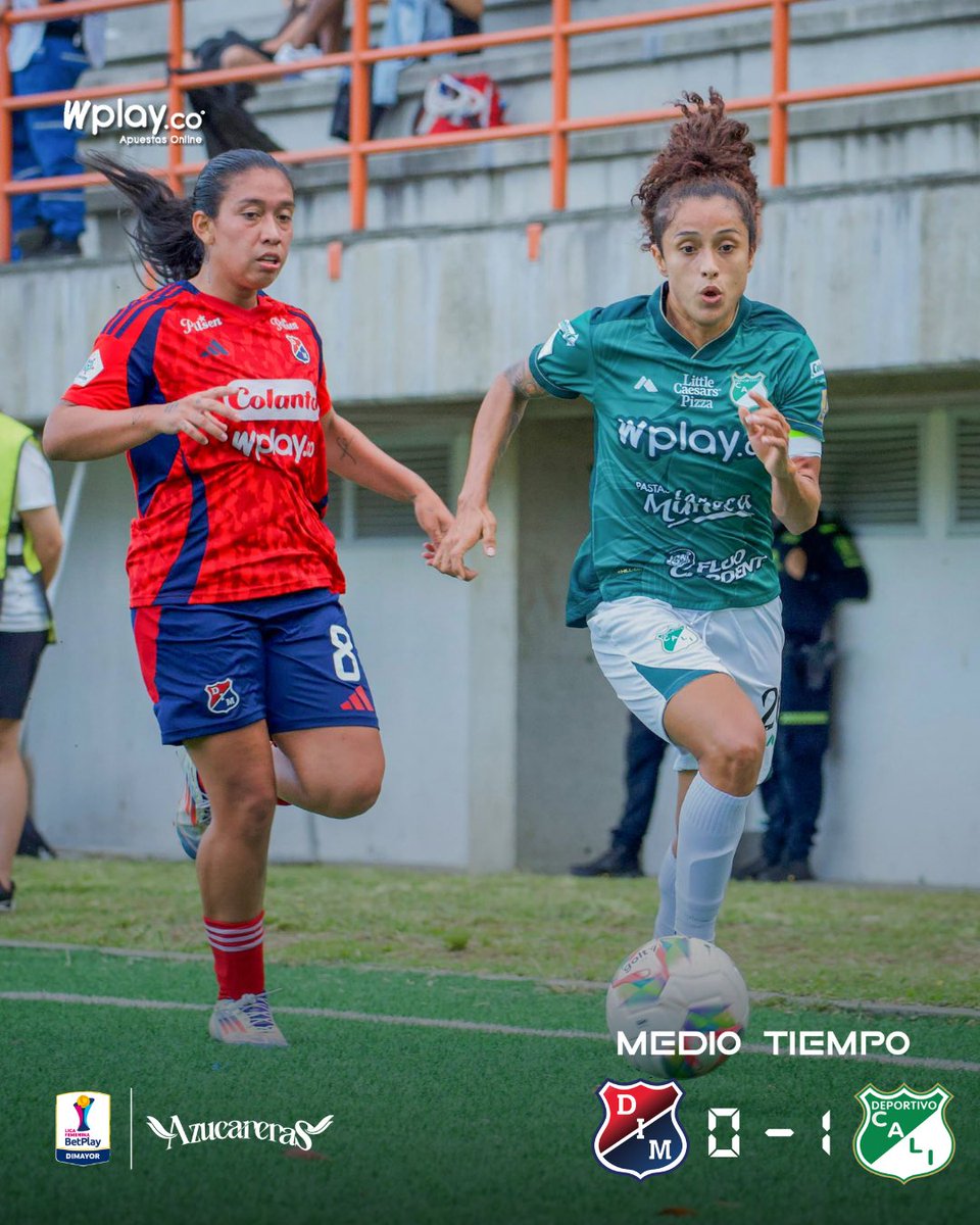 ⏱️ 45+2’ Final de la primera parte. Nos vamos en ventaja gracias al gol de Angie Salazar. 

¡Vamos Cali! 

Medellín 0️⃣-1️⃣ Cali

<a href="/WplayColombia/">Wplay</a>  

#VamosCali🇳🇬 
#LigaFemeninaDimayor🏆