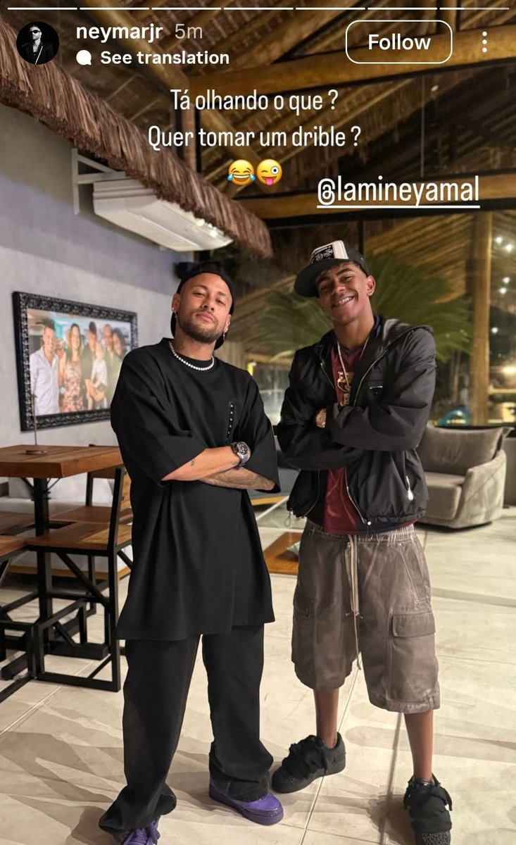 📲 | Neymar on IG: What are you looking at? Wanna do a dribble? 😂😜