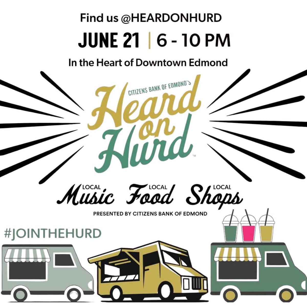 Jill Castilla (@jillcastilla) on Twitter photo We’re all set up at <a href="/heardonhurd/">CBE's Heard on Hurd</a>! Join us tonight 6-10 pm in <a href="/DowntownEdmond/">Downtown Edmond</a>! 🍔🎶🛍️ We’re all set up at <a href="/heardonhurd/">CBE's Heard on Hurd</a>! Join us tonight 6-10 pm in <a href="/DowntownEdmond/">Downtown Edmond</a>! 🍔🎶🛍️