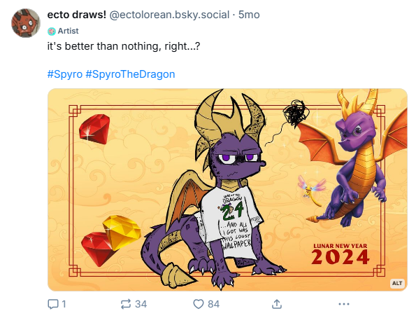 EctoLorean's tweet image. "tfw you click on an artist and look in their media tab"
🎨🎨🎨🎨🎨🎨🎨🎨🎨🎨🎨🎨🎨🎨🎨
anyway here's my bsky which has nothing but my art
bsky.app/profile/ectolo…
🔌🔌🔌🔌🔌🔌🔌🔌🔌🔌🔌🔌🔌🔌🔌🔌
#CrashBandicoot #SpyroTheDragon #SonicTheHedgehog