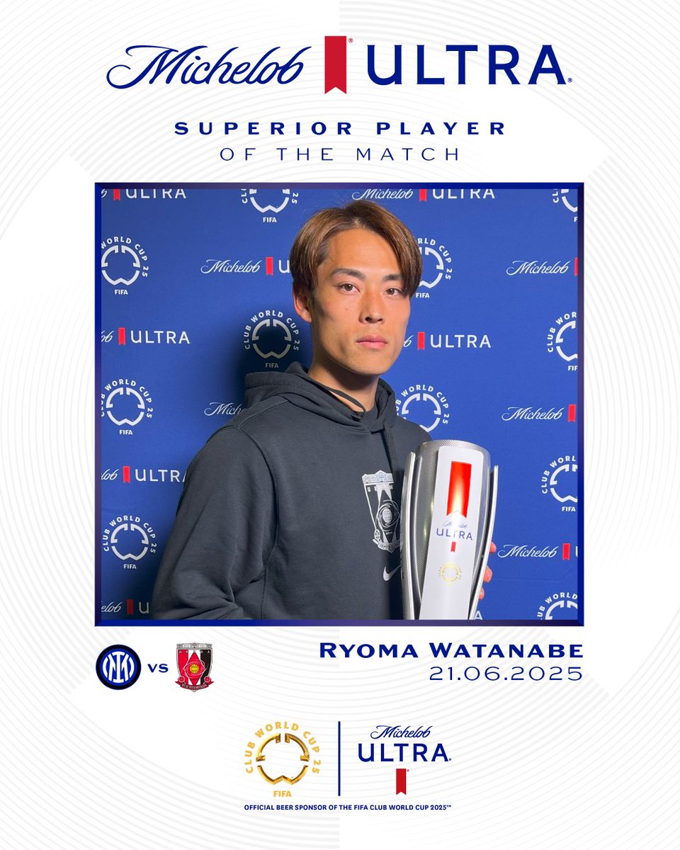 ⭐️ Ryoma Watanabe eleito o Homem do Jogo.

Inter de Milão 2-1 Urawa