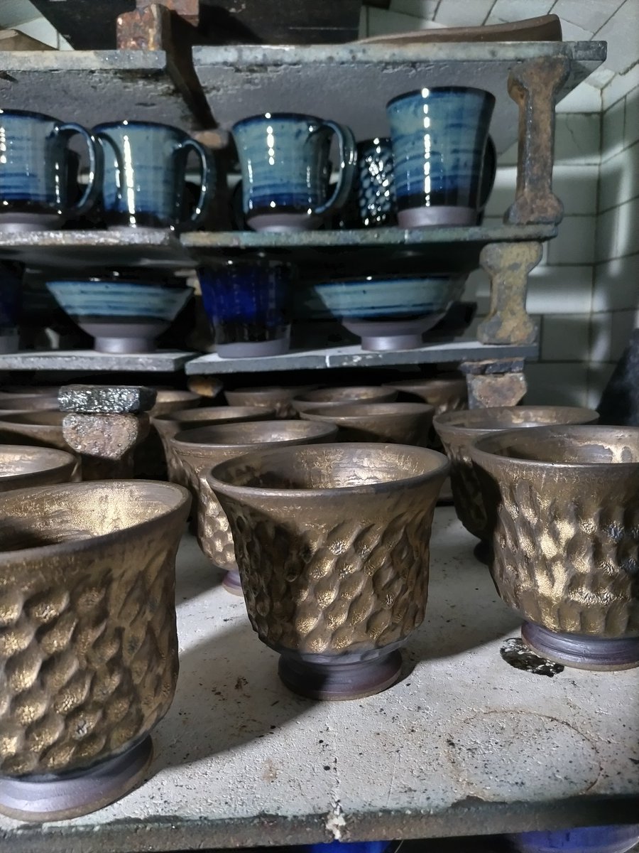佐々木硯城花入石州亀山焼共箱骨董品、美術品