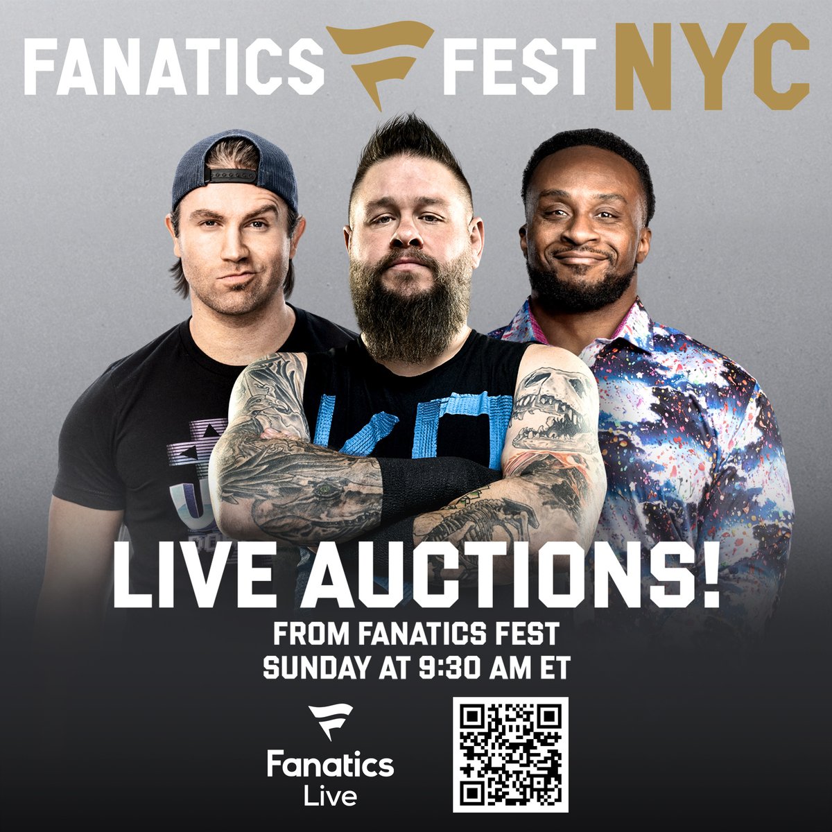 WWE (@wwe) on Twitter photo .<a href="/FightOwensFight/">Kevin</a> joins <a href="/WWEBigE/">Ettore “Big E” Ewen</a> & <a href="/MmmGorgeous/">Breeze</a> on <a href="/fanaticslive/">Fanatics Live</a> TOMORROW straight from the Javits Center and <a href="/FanaticsFest/">Fanatics Fest</a>!
Exclusive signed Merchandise and <a href="/Topps/">Topps</a> Chrome will be up for auction and it all begins at 9:30 AM ET!
▶️ bit.ly/3EhHZKW .<a href="/FightOwensFight/">Kevin</a> joins <a href="/WWEBigE/">Ettore “Big E” Ewen</a> & <a href="/MmmGorgeous/">Breeze</a> on <a href="/fanaticslive/">Fanatics Live</a> TOMORROW straight from the Javits Center and <a href="/FanaticsFest/">Fanatics Fest</a>!
Exclusive signed Merchandise and <a href="/Topps/">Topps</a> Chrome will be up for auction and it all begins at 9:30 AM ET!
▶️ bit.ly/3EhHZKW