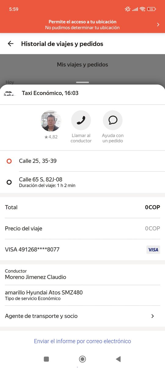 tavomil's tweet photo. @YangoApp este personaje llamado Claudio Moreno conductor de su plataforma con la placa del taxi SMZ480, cogió un servicio y se le pago por medio de tarjeta, cuando llevo a la persona, señora de 60 años y un niño de 5, fue abusivo y le hiso el cobro en efectivo, es un ladrón https://t.co/D0F3V2UEcI