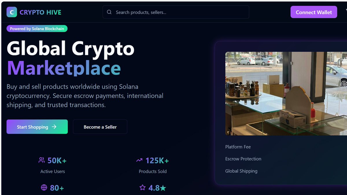 Cryptohivemarke's tweet photo. Crypto Hive the 1st e-commerce on Solana. Join this revolutionary launch and claim your share! ๐ Airdrop live now 15% for the community! ๐ฅ #Solana #Airdrop #CryptoHive #Web3 #CryptoNews #DeFi #Blockchain #Ecommerce #CryptoCommunity #SOL https://t.co/T5OsjoEClZ