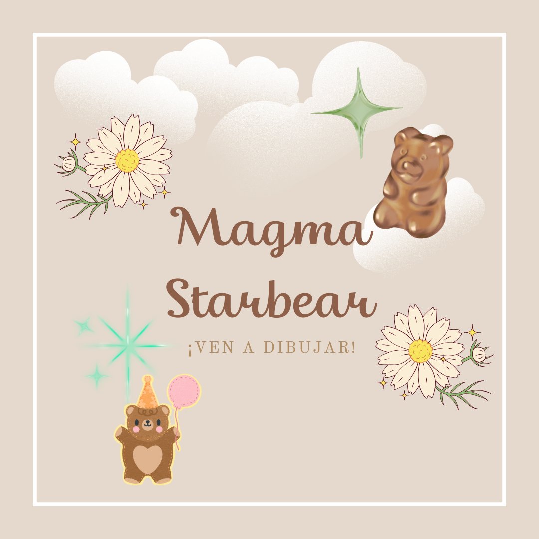 starbearzone's tweet photo. ¡Magma #starbear #Rubuan ! ⭐🐻
Aquí les dejo el link para que puedan pasarse a dibujar, estará abierto todo el fin de semana ✨
https://t.co/e1oXynnvpg https://t.co/U6t0vRV0tK