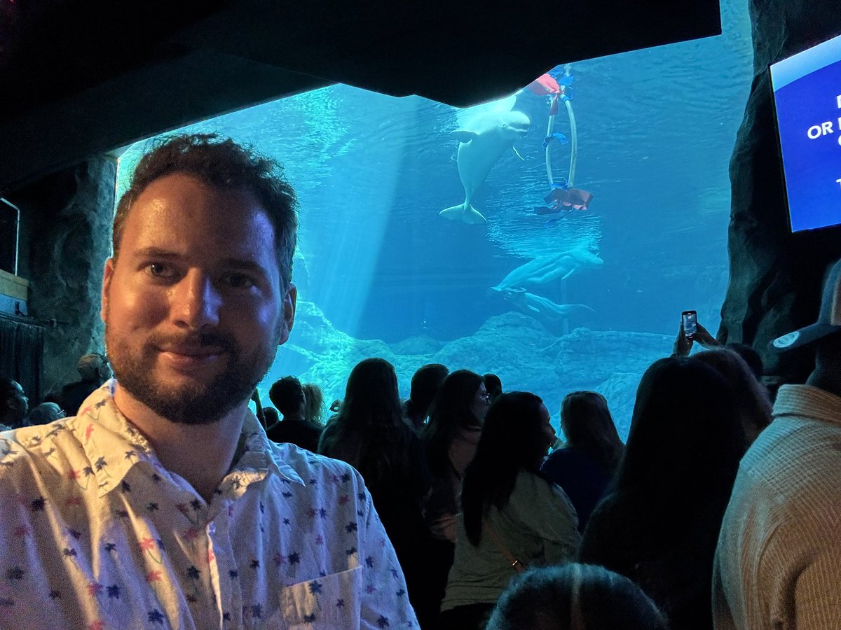 A serious sperm whale hanging out with other whales. Haters will say this is #CGI. #veefriends <a href="/veefriends/">VeeFriends</a>