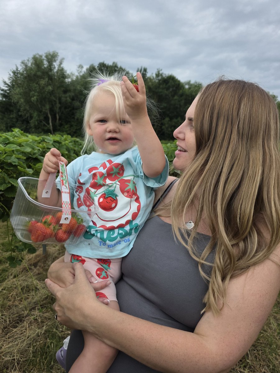 WStephanieRose's tweet photo. Cia had the best day today strawberry picking. 🍓✨️🩷 https://t.co/mj6gseFiVG