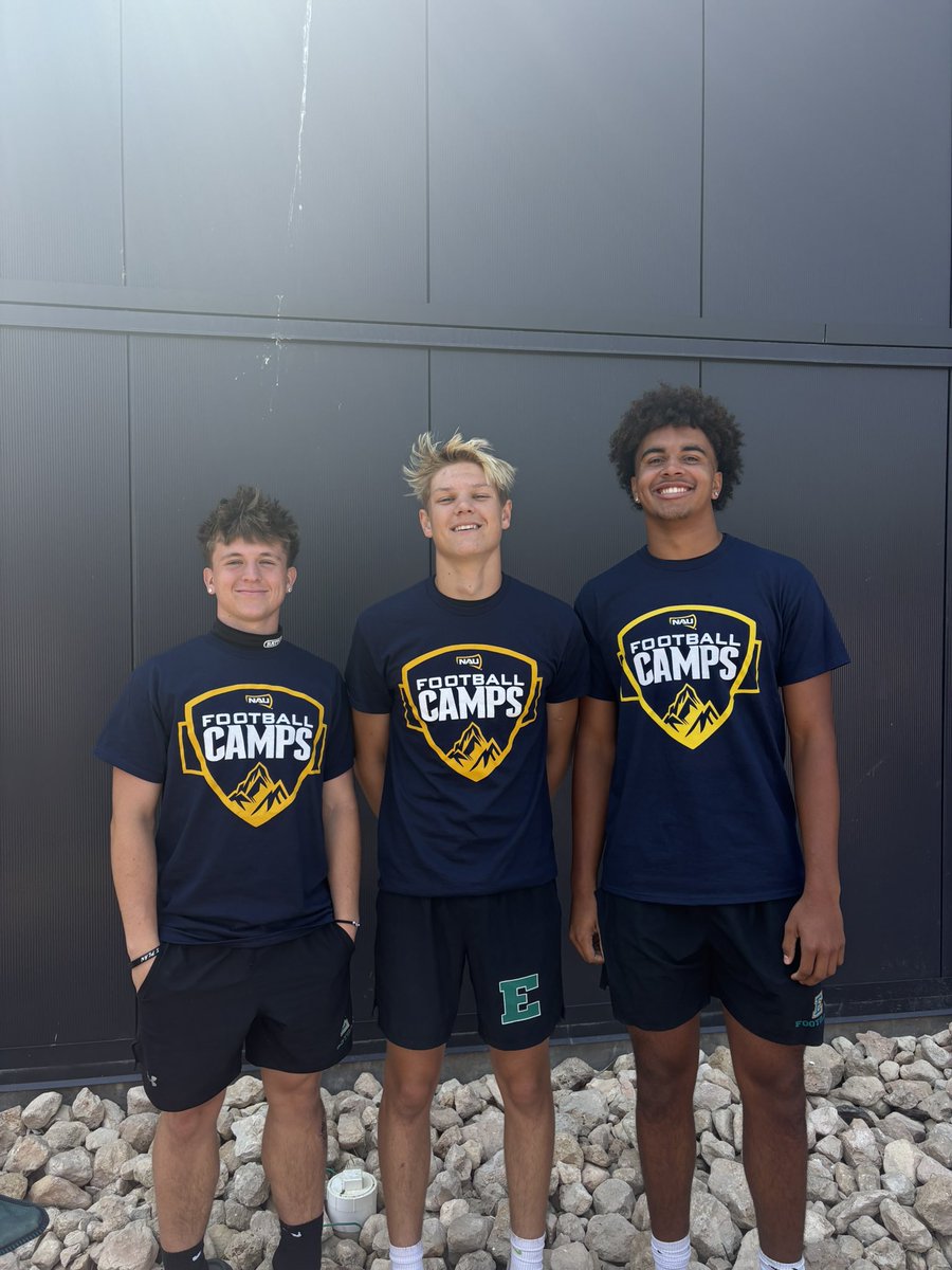 WunderlichPres's tweet photo. Great day @NAU_Football camp! Thank you @Coachbwright4 @CoachAdamClark @Coach_Cheatwood and staff I’m grateful for everything I learned today! @Eastmark_FF https://t.co/GJ93QKSKel
