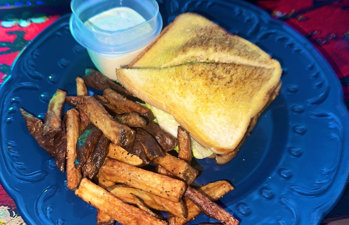 Very messy Smash/Patty melt for dinner…. Had to put my hair up for this one!!