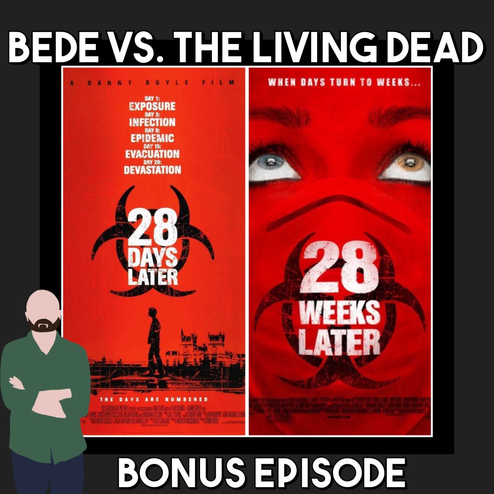 Bede Vs. The Living Dead (@bedevstld) on Twitter photo “Bede Vs. The Living Dead Bonus Episode - 28 Days Later (2002) and 28 Weeks Later (2007)” with guests <a href="/BelugaJames/">Bart Out of Hell</a>, <a href="/jshawhan/">Hail Jason!</a> & <a href="/CarmelitaSays/">Carmelita Valdez McKoy</a>
Apple: bit.ly/44plKwC
Spotify: bit.ly/4kKpoHc
Links: linktr.ee/bedevsthelivin…
#Podcast #28DaysLater #28WeeksLater “Bede Vs. The Living Dead Bonus Episode - 28 Days Later (2002) and 28 Weeks Later (2007)” with guests <a href="/BelugaJames/">Bart Out of Hell</a>, <a href="/jshawhan/">Hail Jason!</a> & <a href="/CarmelitaSays/">Carmelita Valdez McKoy</a>
Apple: bit.ly/44plKwC
Spotify: bit.ly/4kKpoHc
Links: linktr.ee/bedevsthelivin…
#Podcast #28DaysLater #28WeeksLater