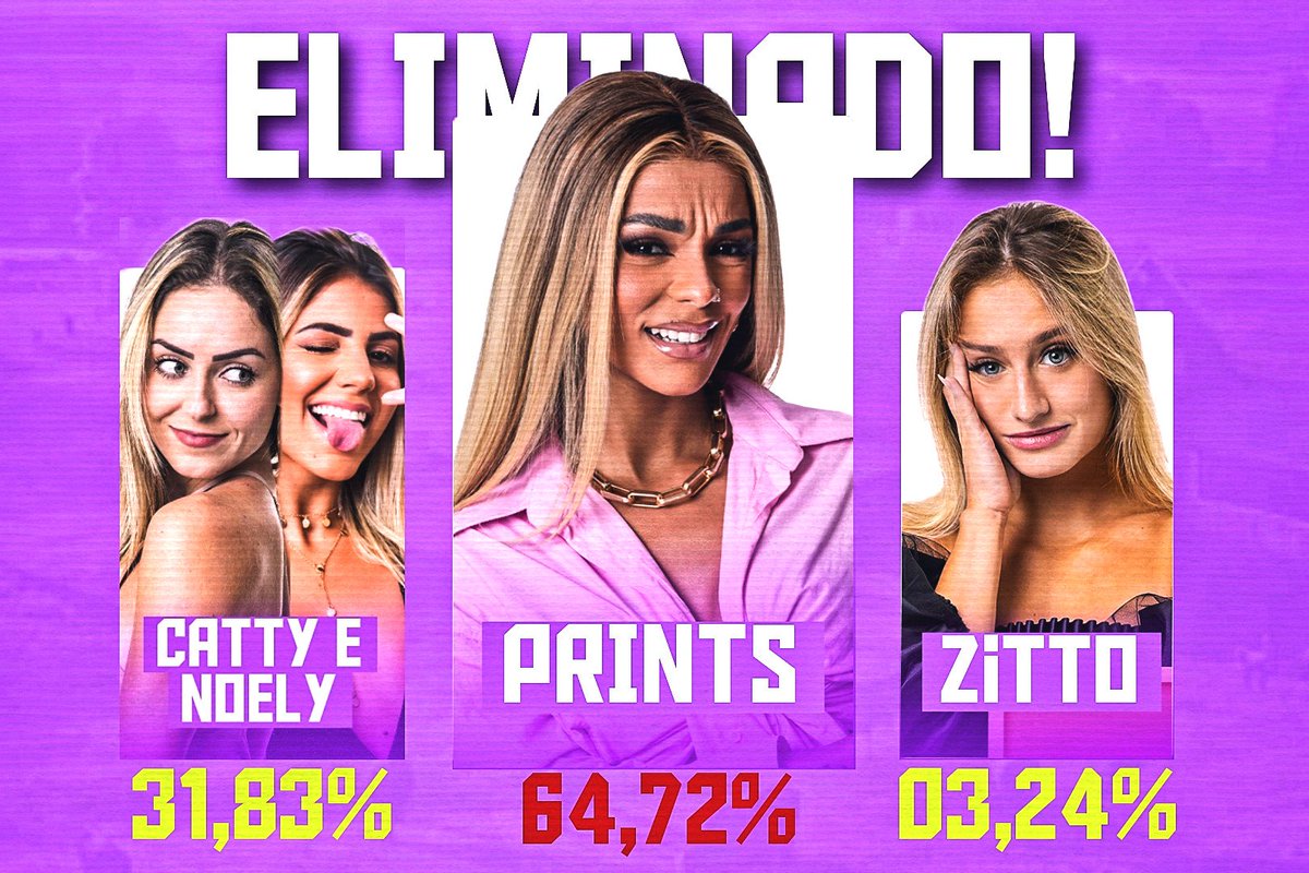 oranchoreality's tweet image. ❌ ELIMINAÇÃO ❌

🪼 @euprints é o último participante a deixar o rancho, eliminado do paredão com 64,72% dos votos!

✔️ @cattyurach @preittyreiia 🧚🏼‍♀️ e @ttdozitto 🪩 seguem para a grande final!