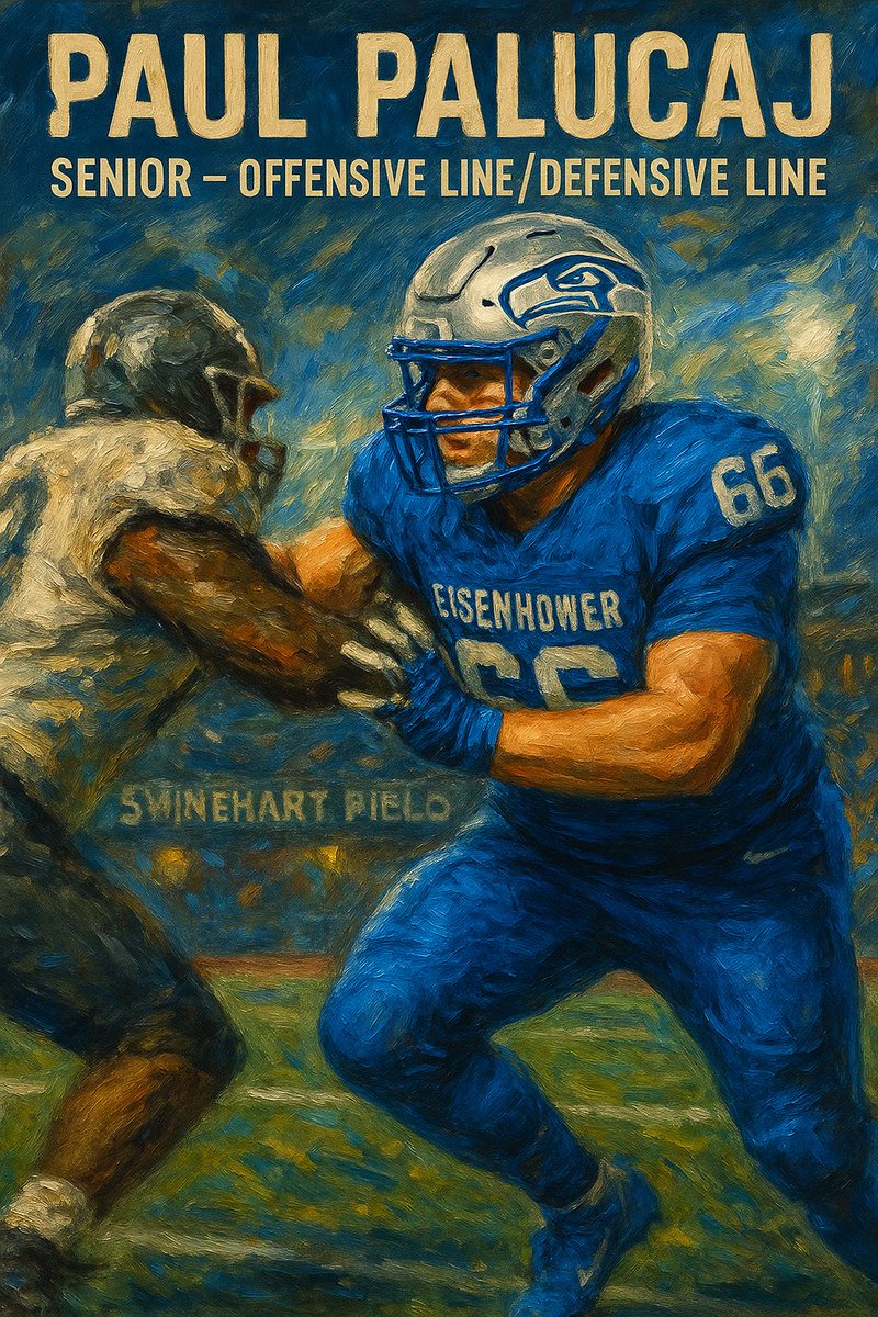 PLAYER SPOTLIGHT 
#66 Paul Palucaj
Senior | OL / DL

Paul brings strength, relentless effort, and the kind of low pad level that wins battles snap after snap. Whether he’s moving bodies on offense or disrupting plays on defense, Paul plays with power and a motor that never quits.