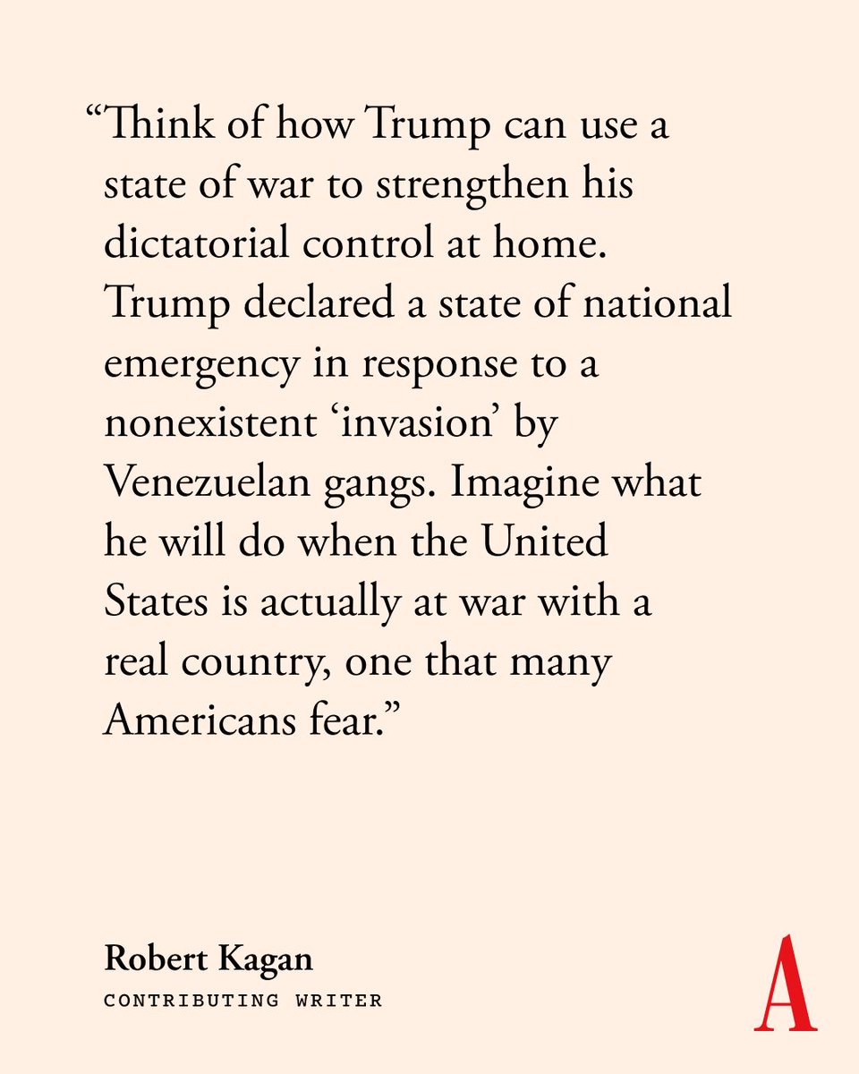 Bombing Iran is a terrible idea. It’s unlikely to work—and nothing could be more perilous to American democracy than going to war under Donald Trump, Robert Kagan writes. theatln.tc/C1DHGxtL