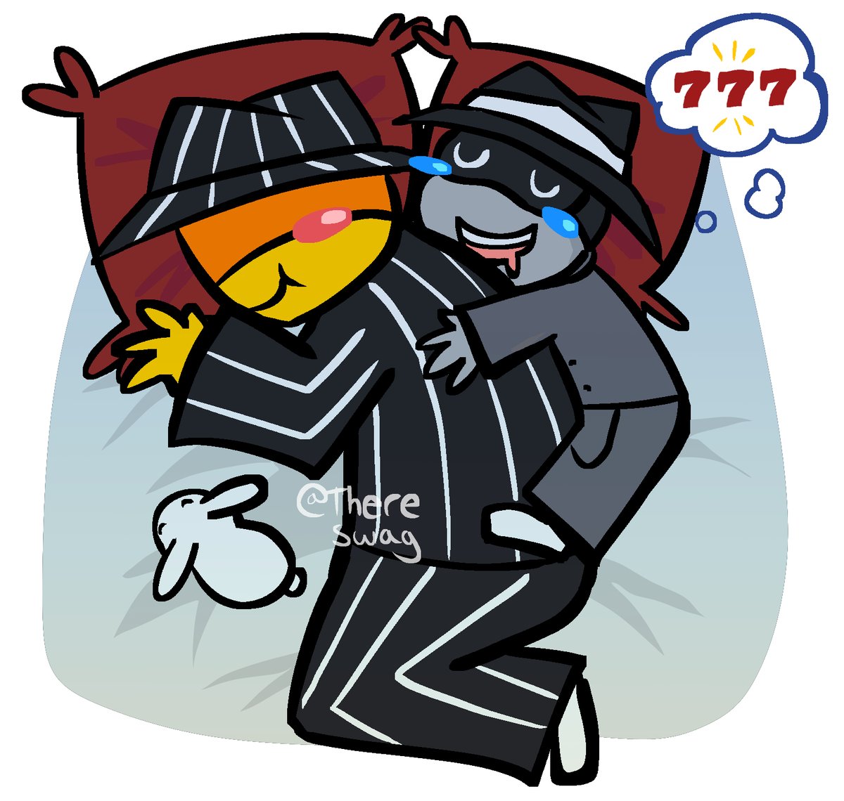 #doublefedora hats stay ON at sleepy time