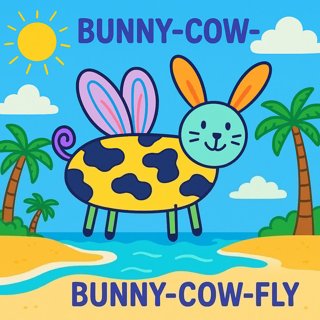 coolcatteacher's tweet image. Meet the &quot;bunny cow fly&quot; invented by my student. 
At the end of the school year, my students started bringing me pictures and we crafted prompts together.
This was a day I had to substitute teach for 7th graders and we used my ChatGPT pro account.
#AIintheclassroom
#classroomAI